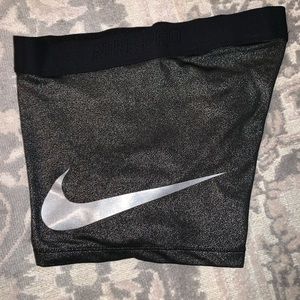 Silver Nike Compression Shorts